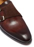 Detail View - Click To Enlarge - MAGNANNI - Suede double monk strap leather shoes