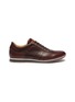 Main View - Click To Enlarge - MAGNANNI - 'Merino' perforated panel leather sneakers
