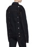Back View - Click To Enlarge - 10158 - Detachable sleeve unisex denim jacket
