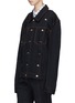 Front View - Click To Enlarge - 10158 - Detachable sleeve unisex denim jacket