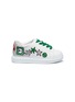 Main View - Click To Enlarge - WINK - 'Popcorn' mix appliqué leather kids sneakers