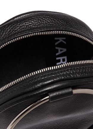 Detail View - Click To Enlarge - KARA - 'CD' oversized ring leather crossbody bag