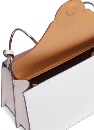 Detail View - Click To Enlarge - DANSE LENTE - 'Phoebe' spiral handle leather crossbody bag