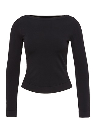 Main View - Click To Enlarge - ALAÏA - Boat neck long sleeve top