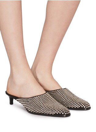 Figure View - Click To Enlarge - 3.1 PHILLIP LIM - 'Agatha' strass leather mules