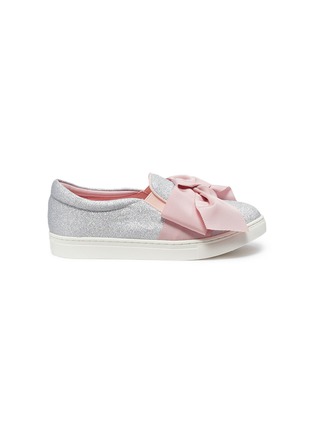 Main View - Click To Enlarge - WINK - 'Ice Cream' ribbon bow kids glitter slip-ons