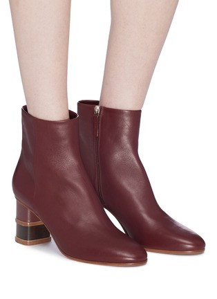 Figure View - Click To Enlarge - GABRIELA HEARST - 'Miguel' wooden stacked heel leather ankle boots