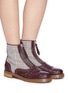 Figure View - Click To Enlarge - GABRIELA HEARST - 'Marcela' check plaid panel leather ankle boots