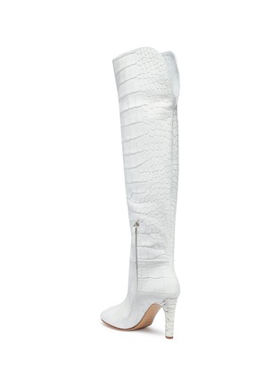 Detail View - Click To Enlarge - GABRIELA HEARST - 'Linda' croc embossed leather knee high boots