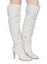 Figure View - Click To Enlarge - GABRIELA HEARST - 'Linda' croc embossed leather knee high boots