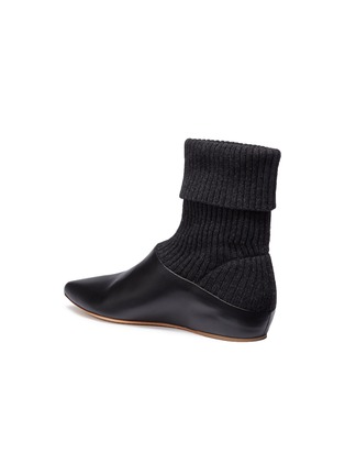 Detail View - Click To Enlarge - GABRIELA HEARST - 'Rocia' sock knit panel leather ankle boots