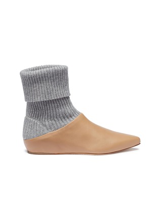Main View - Click To Enlarge - GABRIELA HEARST - 'Rocia' sock knit panel leather ankle boots