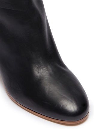Detail View - Click To Enlarge - GABRIELA HEARST - 'Amelia' wooden stacked heel knee high leather boots