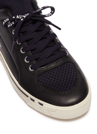 Detail View - Click To Enlarge - ASH - 'Nippy' sock leather sneakers
