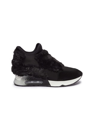Main View - Click To Enlarge - ASH - 'Lazer Fur' panel slip-on sneakers