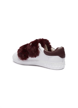 Detail View - Click To Enlarge - ASH - 'Panda' faux fur strass leather sneakers