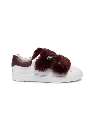 Main View - Click To Enlarge - ASH - 'Panda' faux fur strass leather sneakers