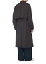 Back View - Click To Enlarge - ETHOSENS - Belted wool georgette trench coat