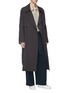Figure View - Click To Enlarge - ETHOSENS - Belted wool georgette trench coat