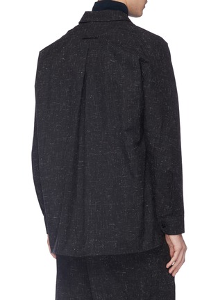 Back View - Click To Enlarge - ETHOSENS - Chest pocket wool canvas shirt jacket