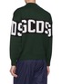 Back View - Click To Enlarge - GCDS - Mock neck colourblock logo intarsia sweater