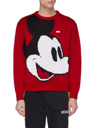 Main View - Click To Enlarge - GCDS - x Disney Mickey Mouse logo jacquard sweater
