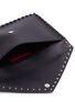 Detail View - Click To Enlarge - VALENTINO GARAVANI - Valentino Garavani 'Rockstud' leather envelope pouch