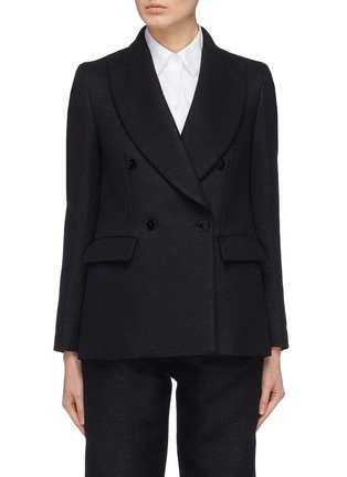 Main View - Click To Enlarge - BARENA - 'Egizia Lux' peaked lapel double breasted blazer