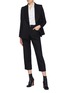 Figure View - Click To Enlarge - BARENA - 'Egizia Lux' peaked lapel double breasted blazer