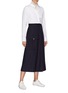 Figure View - Click To Enlarge - BARENA - 'Frare' patch pocket gabardine skirt