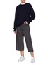 Figure View - Click To Enlarge - BARENA - 'Frare' virgin wool cargo culottes
