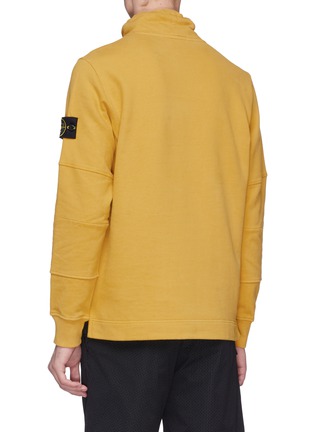 Back View - Click To Enlarge - STONE ISLAND - Drawstring funnel neck sweatshirt