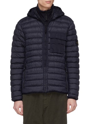 Main View - Click To Enlarge - STONE ISLAND - Chest pocket packable down puffer jacket