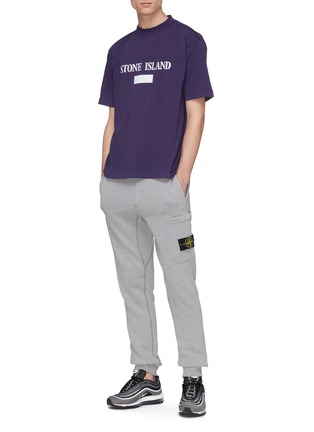 Figure View - Click To Enlarge - STONE ISLAND - Reflective logo print T-shirt