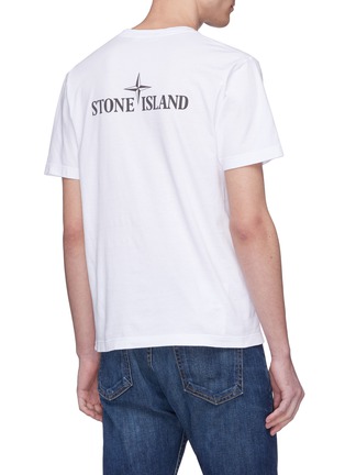 Back View - Click To Enlarge - STONE ISLAND - Logo print T-shirt