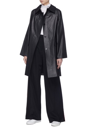 Figure View - Click To Enlarge - KASSL - Coated button front coat