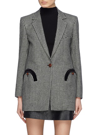 Main View - Click To Enlarge - BLAZÉ MILANO - 'Fair and Square' check wool melton timeless blazer