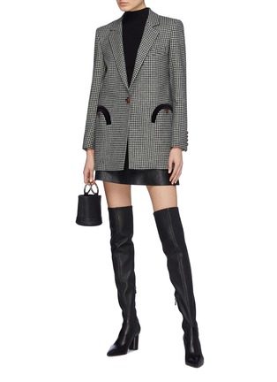 Figure View - Click To Enlarge - BLAZÉ MILANO - 'Fair and Square' check wool melton timeless blazer