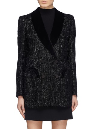 Main View - Click To Enlarge - BLAZÉ MILANO - 'May Day' double breasted velvet smoking blazer