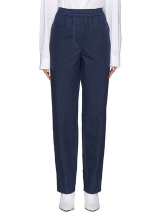Main View - Click To Enlarge - CÉDRIC CHARLIER - Contrast topstitching pants