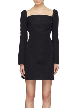 Main View - Click To Enlarge - ELLERY - 'Paalen' contrast ribbon tie open back dress