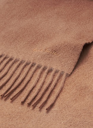 Detail View - Click To Enlarge - PAUL SMITH - Fringe cashmere scarf