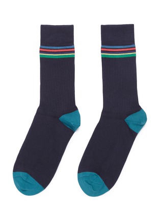 Main View - Click To Enlarge - PAUL SMITH - Stripe cuff socks