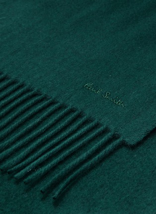 Detail View - Click To Enlarge - PAUL SMITH - Fringe cashmere scarf