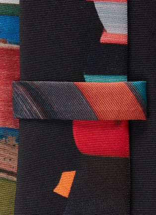 Detail View - Click To Enlarge - PAUL SMITH - Book print silk repp tie