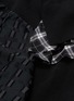 Detail View - Click To Enlarge - ENFÖLD - Drape check plaid panel wool rib knit skirt
