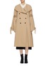 Main View - Click To Enlarge - ENFÖLD - Oversized collar double breasted twill trench coat
