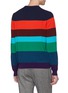 Back View - Click To Enlarge - PAUL SMITH - Stripe cashmere sweater