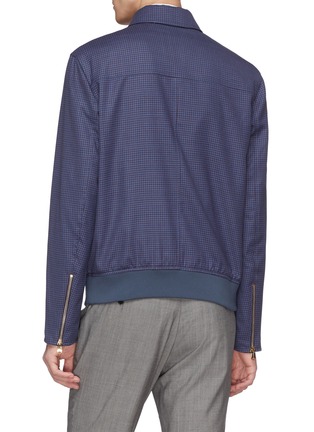 Back View - Click To Enlarge - PAUL SMITH - Gingham check wool shirt jacket
