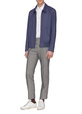 Figure View - Click To Enlarge - PAUL SMITH - Gingham check wool shirt jacket